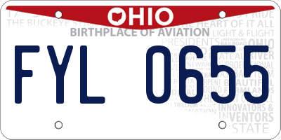 OH license plate FYL0655