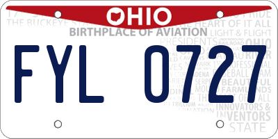 OH license plate FYL0727