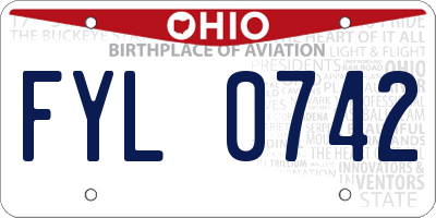 OH license plate FYL0742