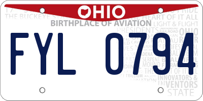 OH license plate FYL0794