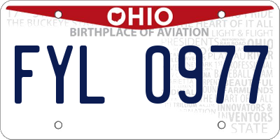 OH license plate FYL0977