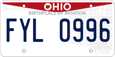 OH license plate FYL0996