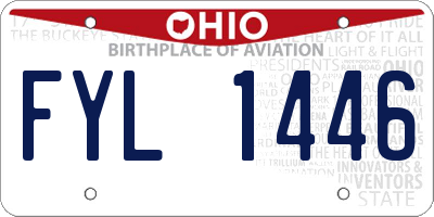 OH license plate FYL1446