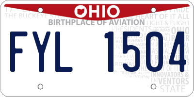 OH license plate FYL1504