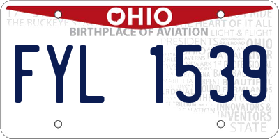 OH license plate FYL1539