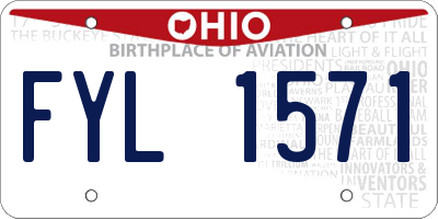OH license plate FYL1571
