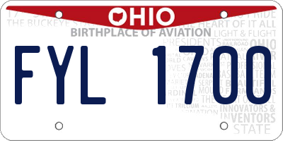 OH license plate FYL1700