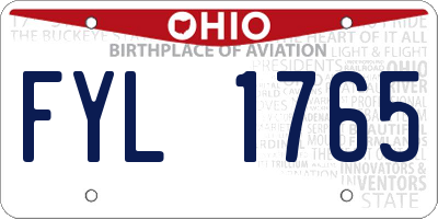 OH license plate FYL1765