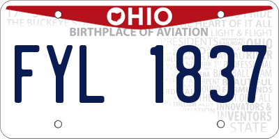 OH license plate FYL1837