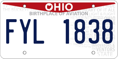 OH license plate FYL1838
