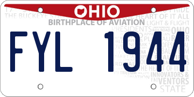OH license plate FYL1944