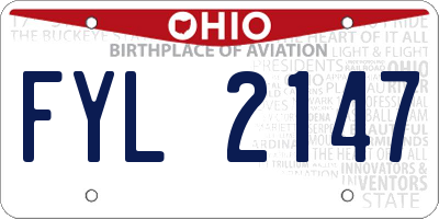 OH license plate FYL2147
