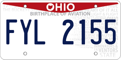 OH license plate FYL2155