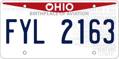 OH license plate FYL2163