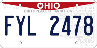 OH license plate FYL2478