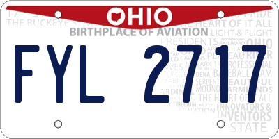OH license plate FYL2717
