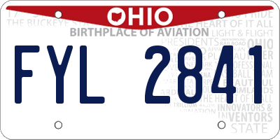 OH license plate FYL2841