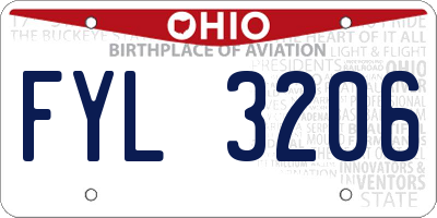 OH license plate FYL3206