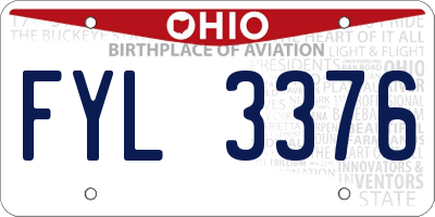 OH license plate FYL3376