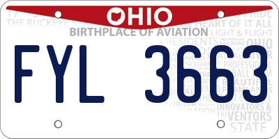 OH license plate FYL3663