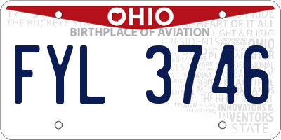 OH license plate FYL3746