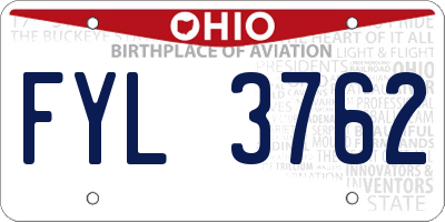 OH license plate FYL3762