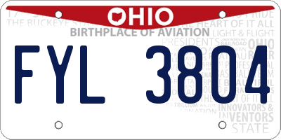 OH license plate FYL3804