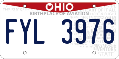 OH license plate FYL3976