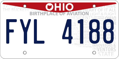 OH license plate FYL4188