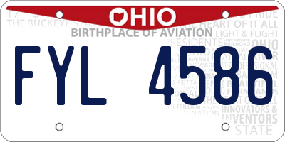 OH license plate FYL4586