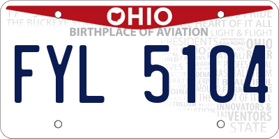 OH license plate FYL5104