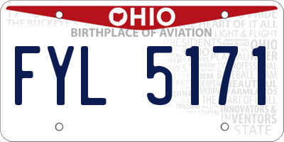 OH license plate FYL5171