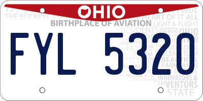 OH license plate FYL5320