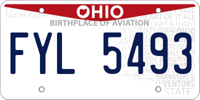 OH license plate FYL5493