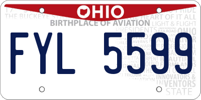 OH license plate FYL5599