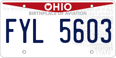 OH license plate FYL5603