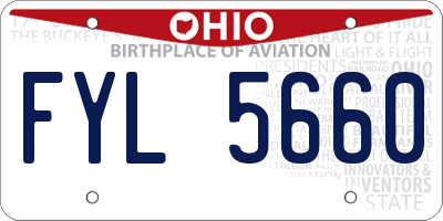 OH license plate FYL5660