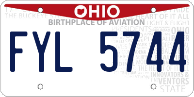 OH license plate FYL5744