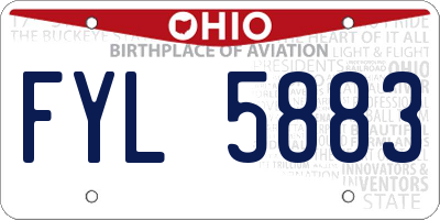OH license plate FYL5883
