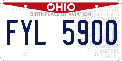 OH license plate FYL5900