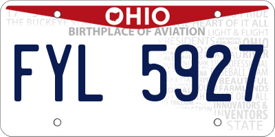 OH license plate FYL5927