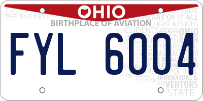 OH license plate FYL6004