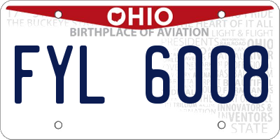 OH license plate FYL6008