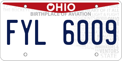 OH license plate FYL6009