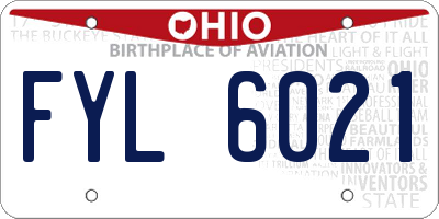 OH license plate FYL6021