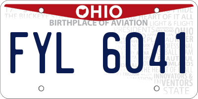 OH license plate FYL6041