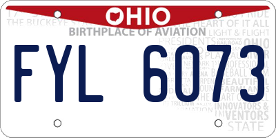 OH license plate FYL6073