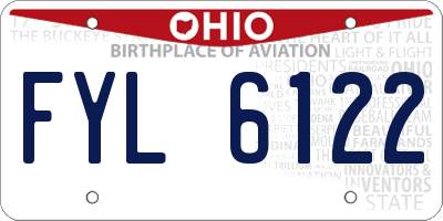 OH license plate FYL6122