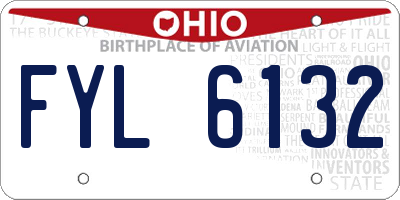 OH license plate FYL6132