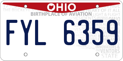 OH license plate FYL6359